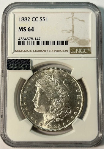1882-CC Morgan Silver Dollar NGC MS 64