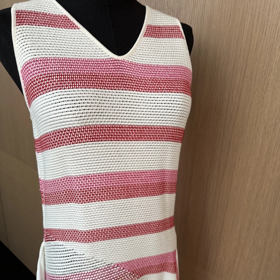 Vestido stella mccartney 42 punto rayas rojo y blanco Foto 3 de 4