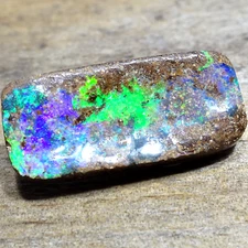 ELECTRIC NEON FIRE 4.85CT BOULDER OPAL AUSTRALIA Natural Polished Gemstone VIDEO