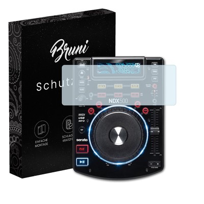 Bruni 2x Folie für Numark NDX500 Schutzfolie Displayschutzfolie