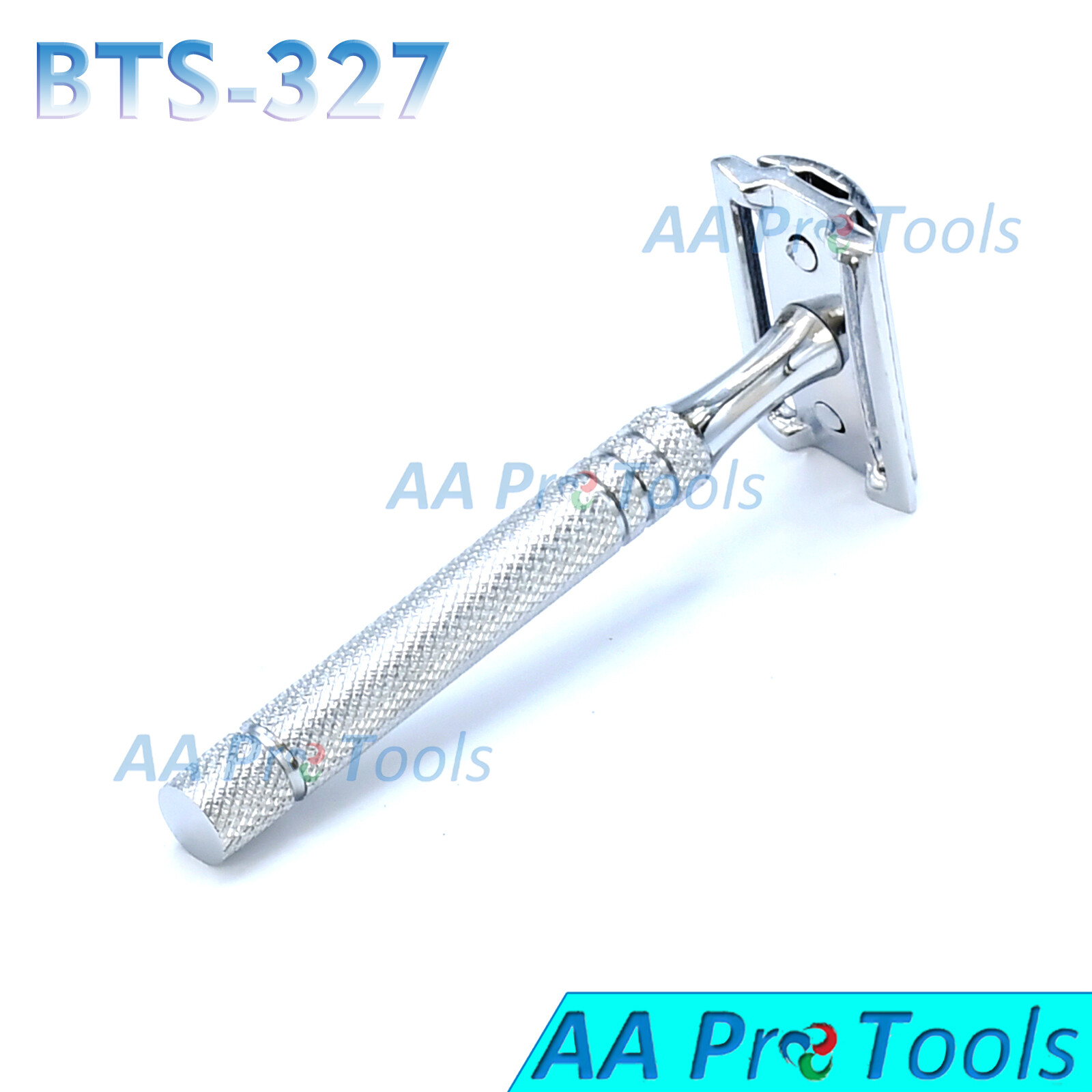 Men Double Edge Safety Razor Shaving DE Handle & 5Pc Double Edge Blades BTS-327