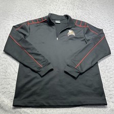 Nike Golf Dri Fit Grand Rapid Griffins AHL 1/4 Zip Black Mock Neck Mens Size S