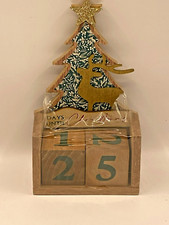 NEW ASHLAND WINTER COTTAGE DEER AND TREE 8" CHRISTMAS COUNTDOWN CALENDAR