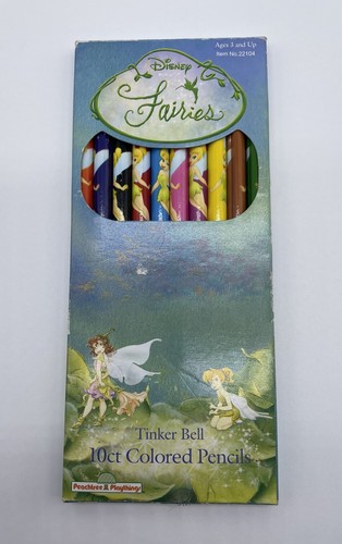 Disney Fairies Colored Pencils Tinker Bell Set of 10 Peachtree Playthings 2006 - Picture 1 of 6