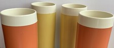 4x MCM Insulated Tumblers 8 oz ~ 2 Green and 2 Orange ~ Made In USA