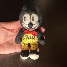 Felix The Cat Vintage Wendy's Mini Plush Stuffed Toy 5" Collectable Red Bow Tie