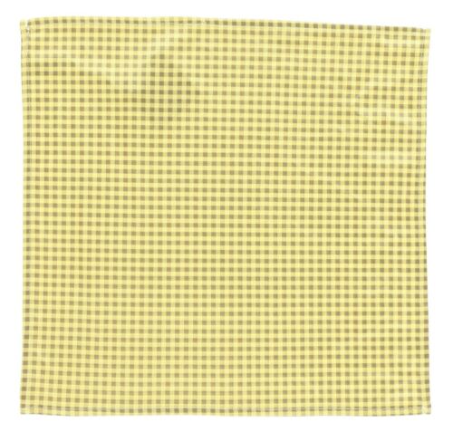 WURKIN STIFFS Mens Yellow Microfiber Patterned Pocket Square 140121
