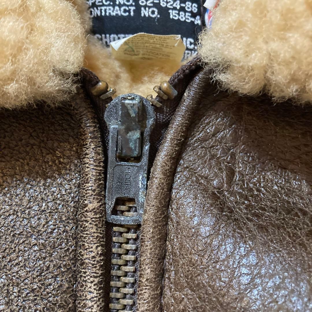 Schott B-6 Shearling Flight Jacket Sheepskin Size… - image 5