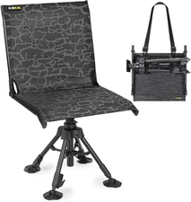Hunting Chair Upgrade 360° Swivel Silent Hunting Blind Chair with 4 Adjustable L