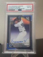 2024 Bowman Chrome 1st Prospect Auto Francisco Vilorio True Blue Refractor /150