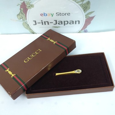 Gucci Vintage vergoldete Krawattenklammer Krawattennadel Herren Made in Italy...