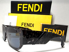 FENDI DIAGONAL FE40156I 55A COLOURED HAVANA/SMOKE LENS AUTHENTC SUNGLASSES 54-17