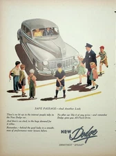 Original 1947 Vintage print AD: New Dodge "Smoothest "Afloat" #Collective