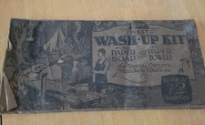 Vintage 1920s Bay West Early Automobile Wash-Up Kit Tourist Camping Advertising