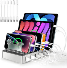 300W Charging Station for Multiple Devices, Fast Charging 6 Port Charging Statio