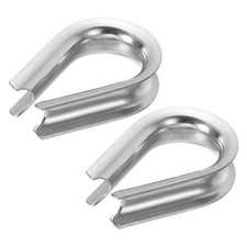 12mm 1/2 Inch Wire Rope Thimble 2Pcs Cable Thimbles 304 Stainless Steel for Boat