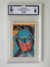 1966 A&BC BATMAN #7 GRIM REALIZATION TRADING CARD MGC GRADED