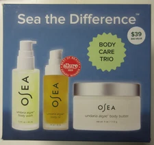 Osea Undaria Algae Sea the Difference Body Butter 4 oz Body Wash 1.5 oz Oil 1 oz