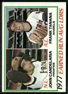 1978 Topps #207 1977 ERA Leaders (John Candelaria / Frank Tanana) EX/EX-MT