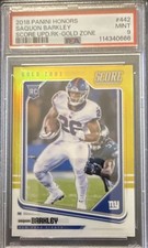 Panini Honors Score Update Rookie Saquon Barkley Gold Zone /50 PSA 9 Eagles 
