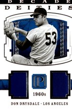 Don Drysdale relic jersey patch baseball card 2016 Panini Decade Deities #DDDD