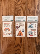 Kids Temporary Summer Camp Camping Outdoor Tattoos Lot of 3 Pks - 4 sheets each
