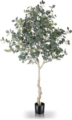 LYERSE 6ft Artificial Eucalyptus Tree 846 Leaves