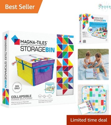 Storage Bin & Interactive Play Mat Durable Colorful Organizing Toy for Kids