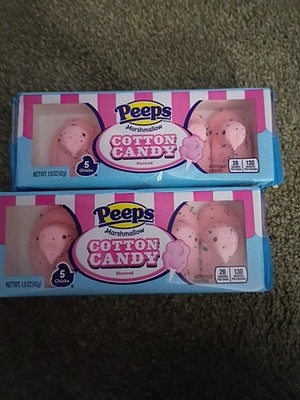 Easter Holiday Cotton Candy Peeps Marshmallow 2pks Of  5 Chicks Per Pack-SHIP24H