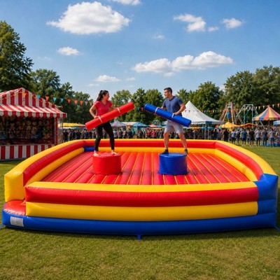 Commercial Inflatable Pedestal Joust Arena with Blower Helmets And Joust Pods