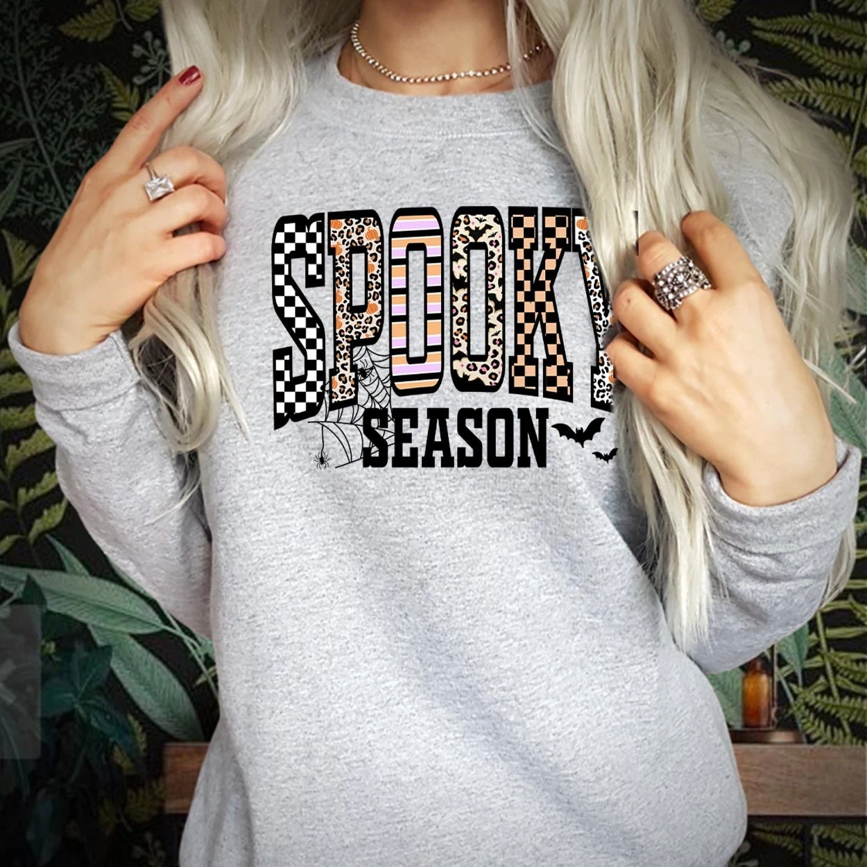 Spooky Season Halloween Sweatshirt Retro Fall Jumper