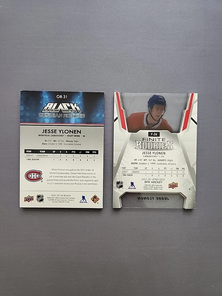 2021-22 Upper Deck SPx Jesse Ylonen Rookies - Montreal Canadiens - Image 4 of 4