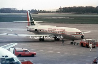 Aircraft Slide SAM/Alitalia SE.210 Caravelle I DABL @ MAN 1974 (A167)