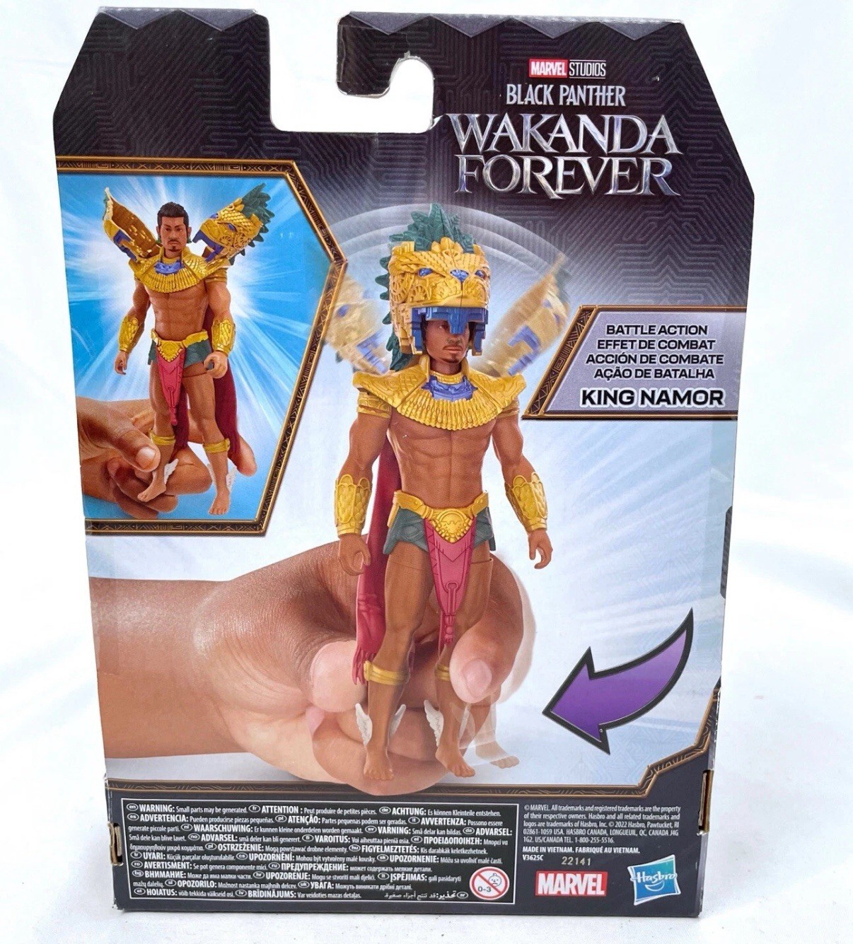 MARVEL KING NAMOR 6" Black Panther Wakanda Forever Battle Action Figure Aztec thumbnail 2