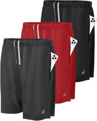 NY Threads 3 Pack Men's Athletic Shorts Quick Dry Lightweight Workout Running...