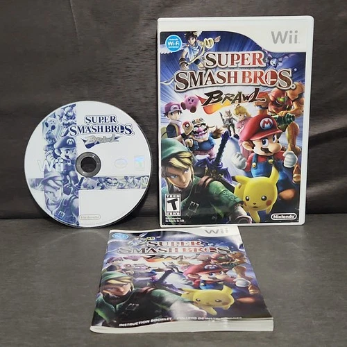Super Smash Bros. Brawl Nintendo Wii Game CIB T Nintendo NTSC-U/C