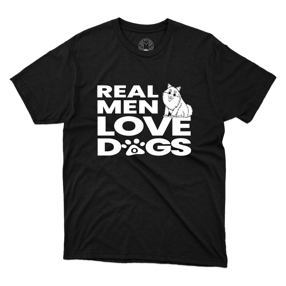 Real Men Love Dogs Pet Lover Tee Funny Dog Gift Printed Unisex T