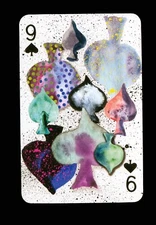 Transformation playing card Christian Lacroix 9 of Spades Q70b