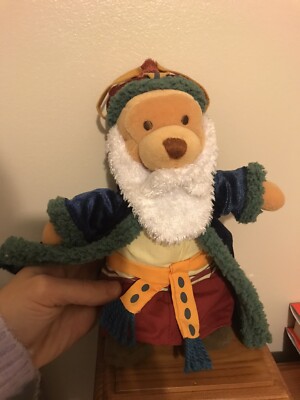 Disney Store Hagios Nikolaos Pooh Weihnachtsmann aus Griechenland seltener Pooh Bär 8 Zoll Stofftier