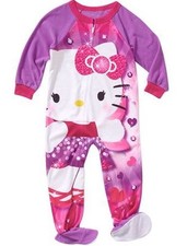 Hello Kitty Flannel Blanket Sleeper New size 4 T Toddler footed