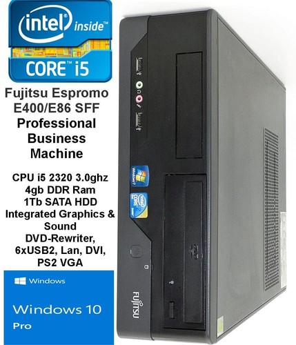 PC Computer Fujitsu Esprimo E400 Core i5-2310 3.0 GHz 1TB HDD 4GB Ram Win 10