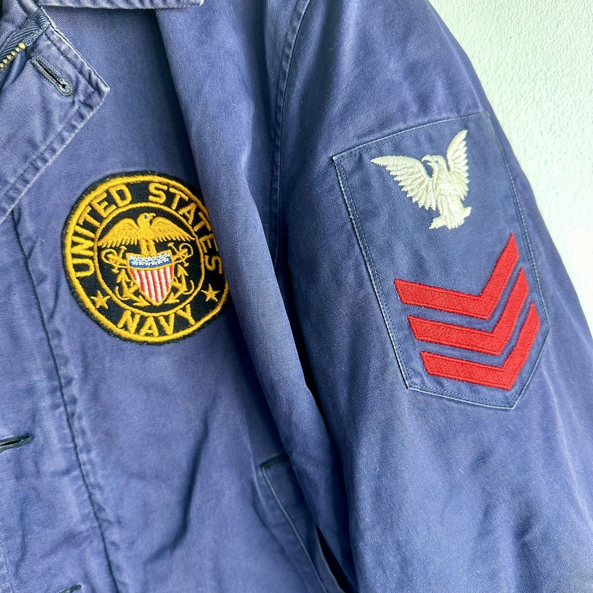 Vietnam War US Navy N4 Deck Jacket Patched USS Kitty Hawk Mint | eBay