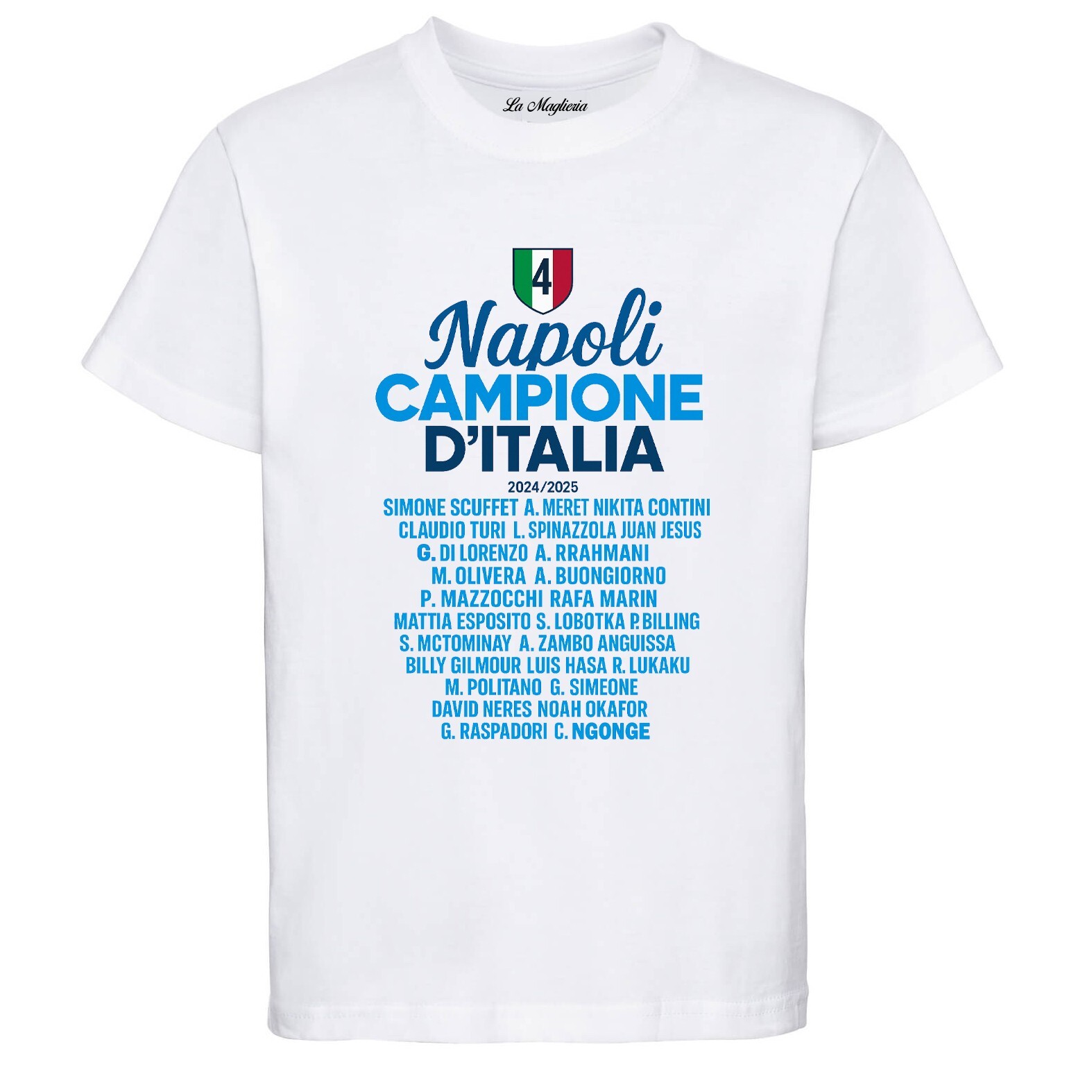 Maglietta calcio Napoli CAMPIONI D'ITALIA SCUDETTO 2024 2025 maglia serie A v3