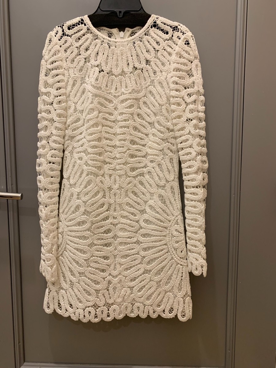 jonathan simkhai crochet dress SIMKHAI Mccall Cage Crochet Embroidery Mini Dress