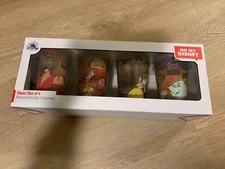 Oh My Disney Beauty and the Beast Glass Set of 4 NEW IN BOX!