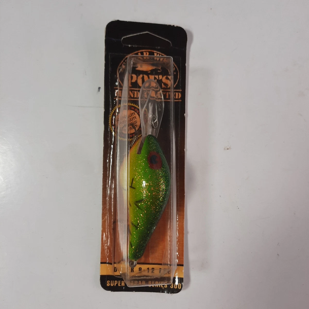 1990's Poe's 400 PLUS Shad Pattern Super Cedar Crankbait Fishing