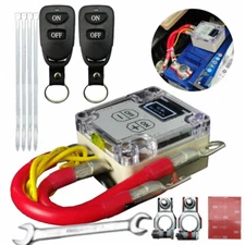 12V Car Power Battery Disconnect Cut Off Switch W/ 2 Wireless Remote Control