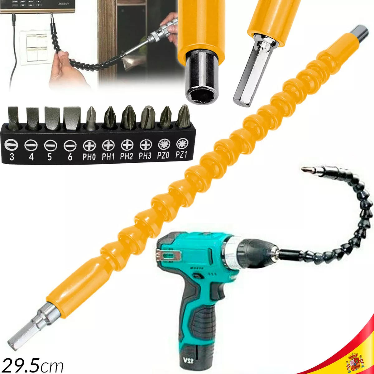 Flexible Axle for Drill or Screwdriver Electric Screwdriver DIY Extender