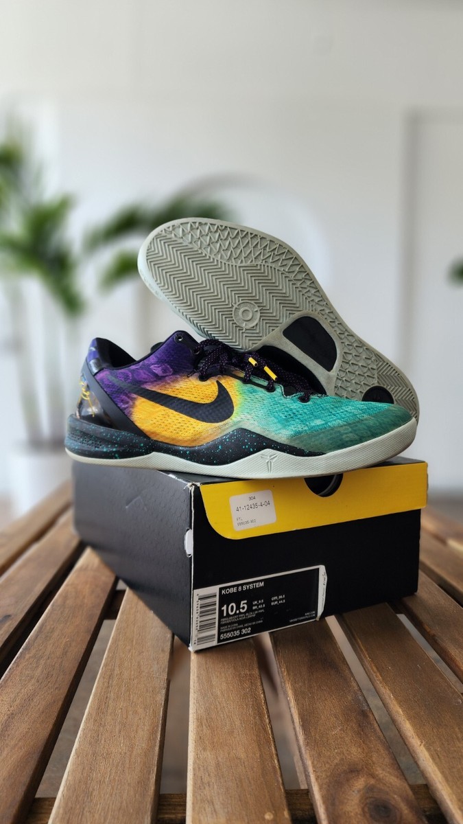 Nike Kobe 8 System Easter Purple Teal Yellow 10.5 2013 What