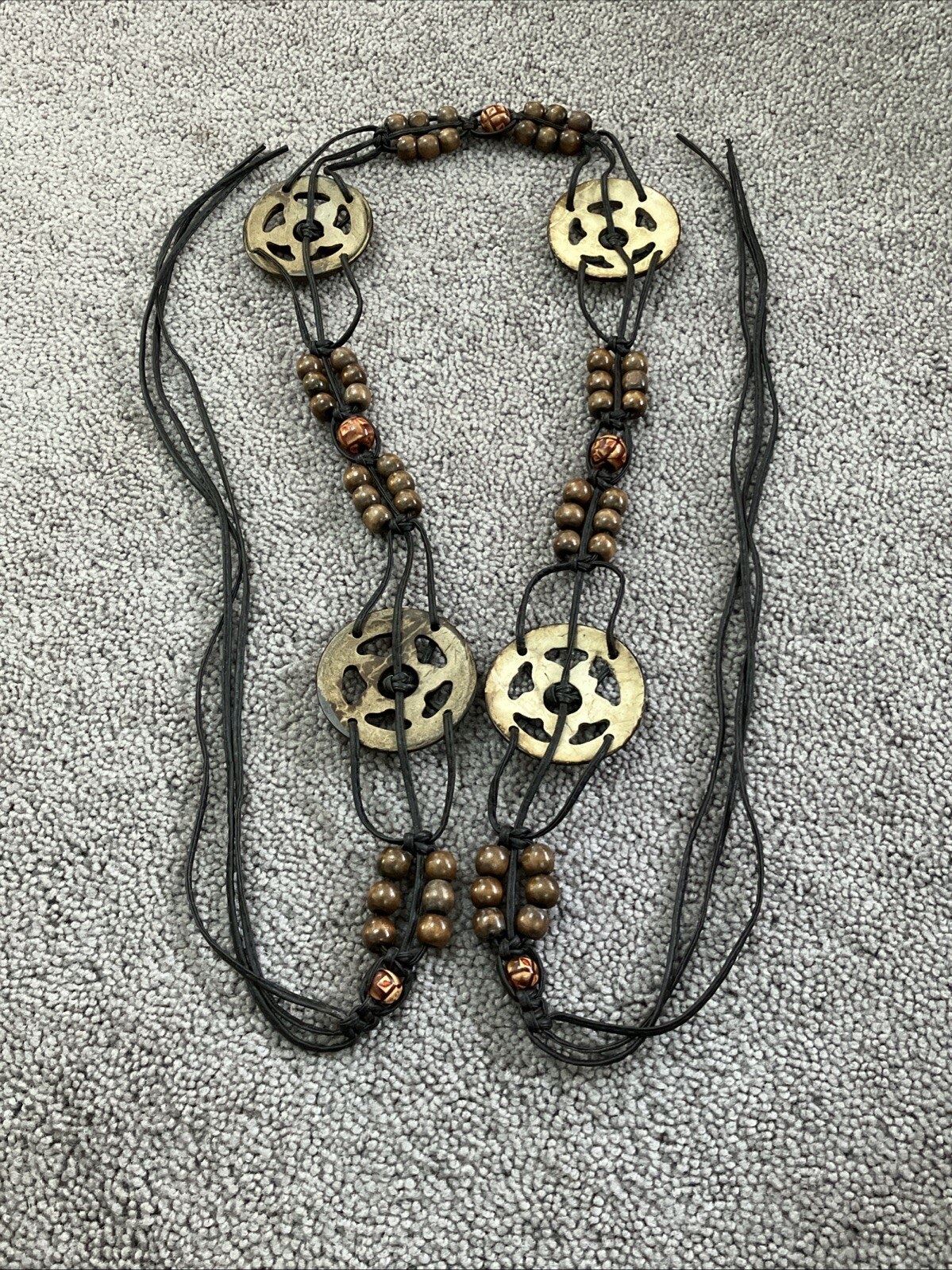WOMAN’S UNIQUE BOHO MACRAMÉ/CIRCLE COCONUT SHELL … - image 12